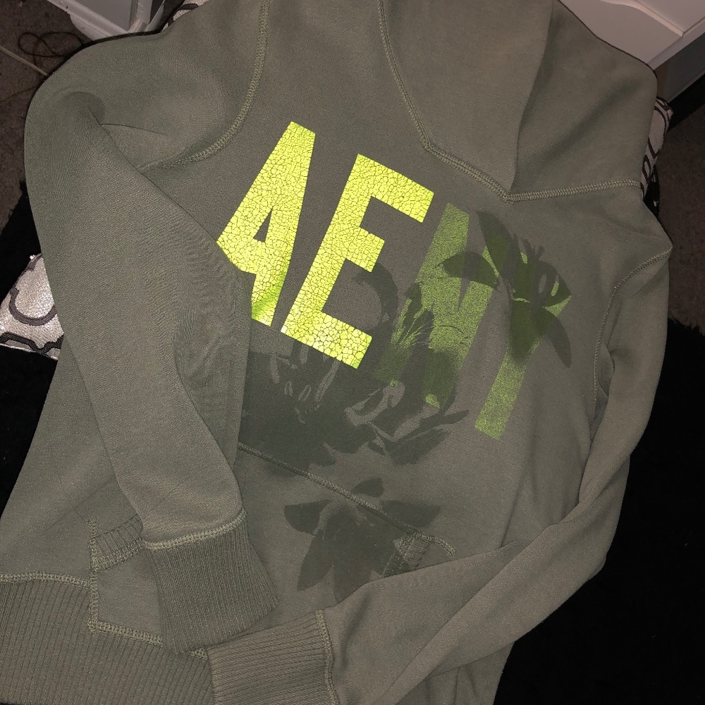 Grayish Green American Eagle Hoodie, Sz M